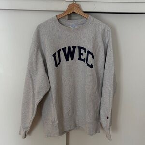Champion Gray University of Eau Claire Crewneck Men's Sweater